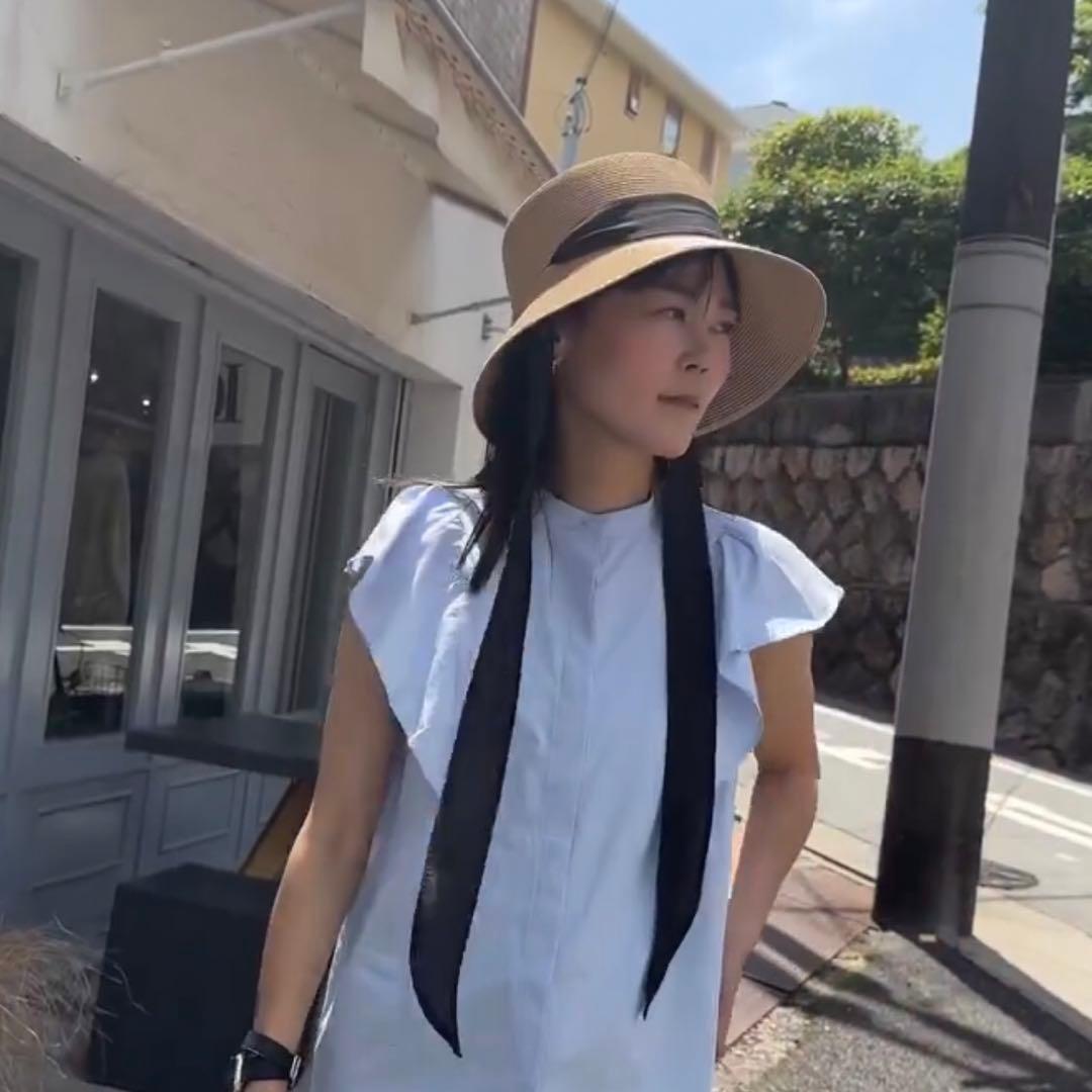 LIEN リボンストローハット　未使用