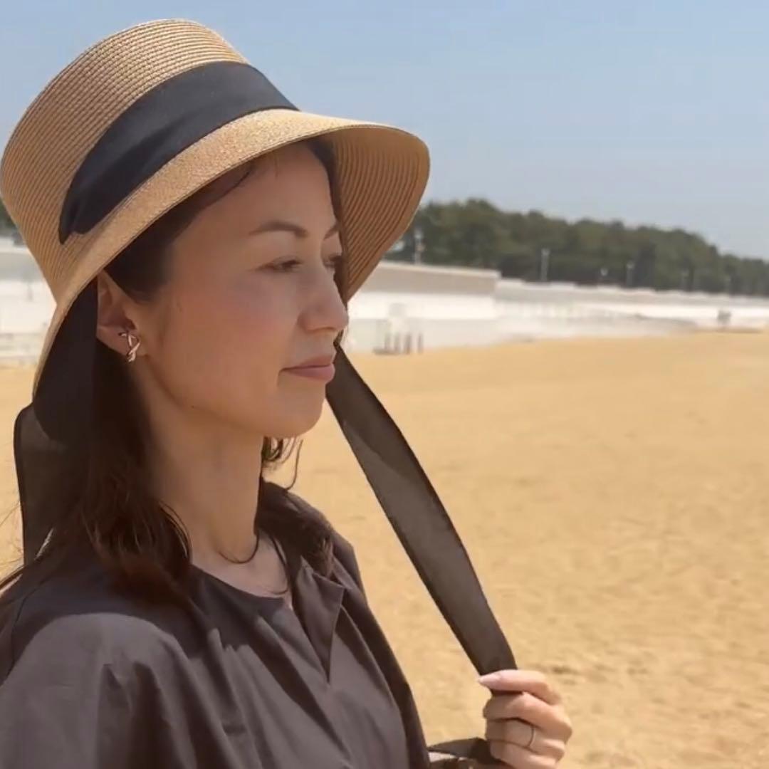 LIEN リボンストローハット　未使用