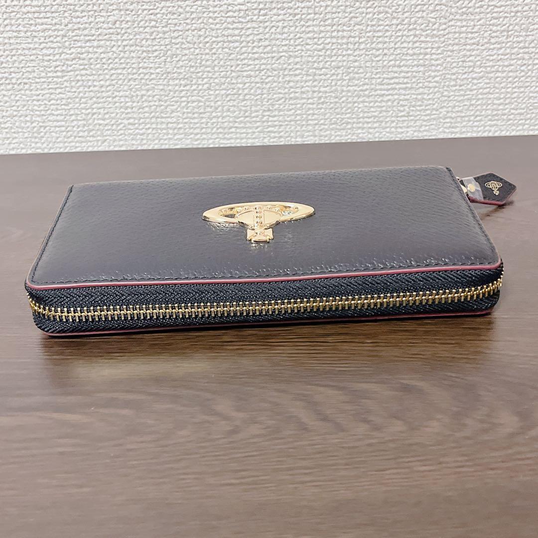 VivienneWestwood 長財布　ブラック　ゴールド　ラウンドファスナー