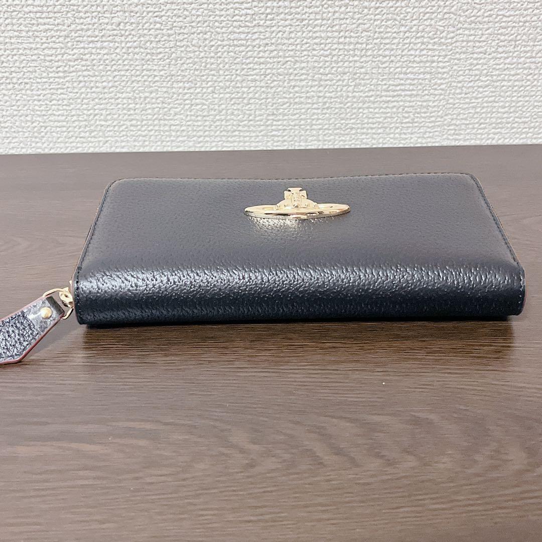 VivienneWestwood 長財布　ブラック　ゴールド　ラウンドファスナー