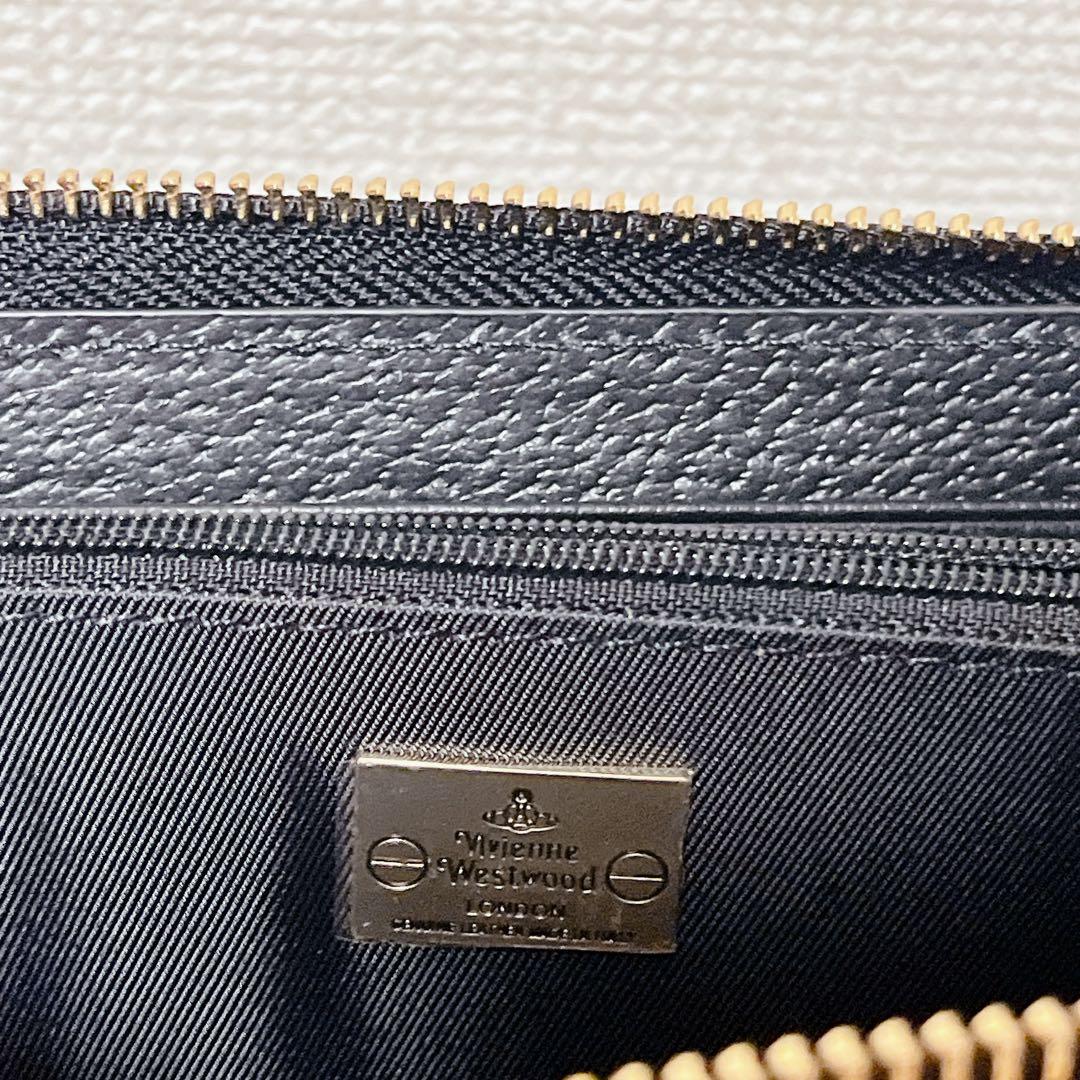 VivienneWestwood 長財布　ブラック　ゴールド　ラウンドファスナー