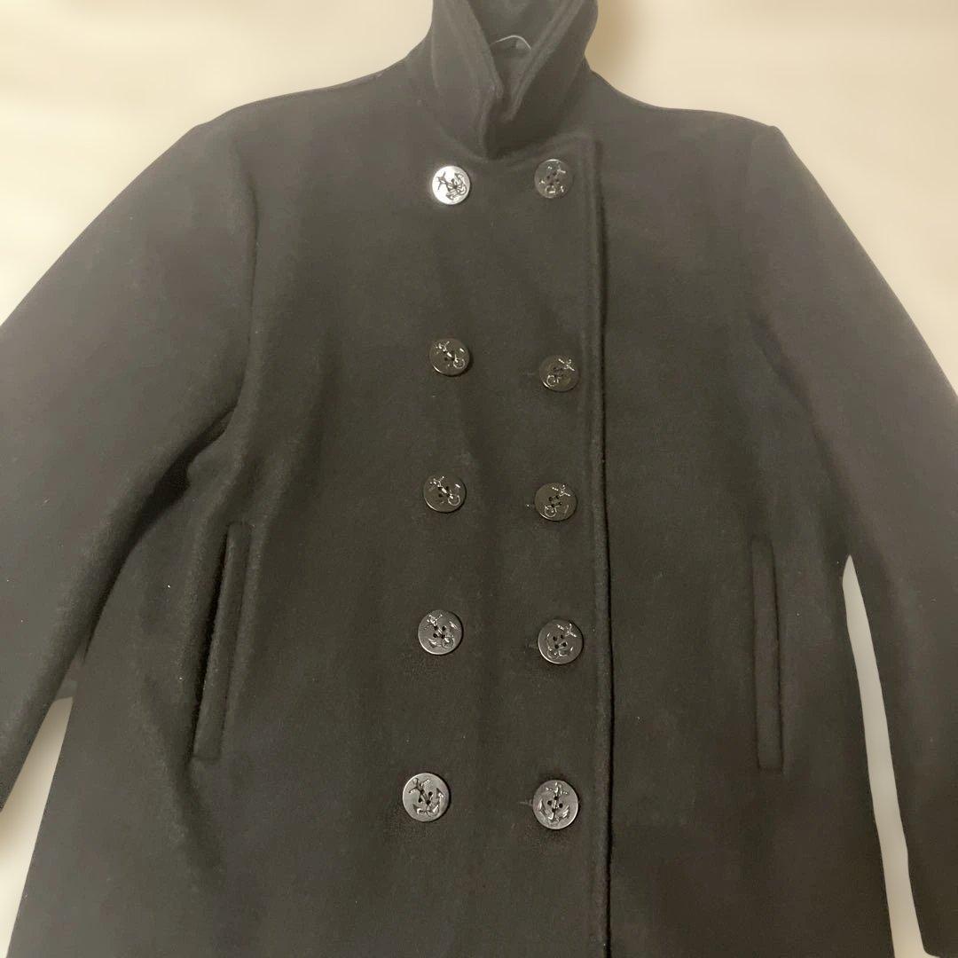 美品　42サイズショット 740N メルトンウール ピーコート　ビック