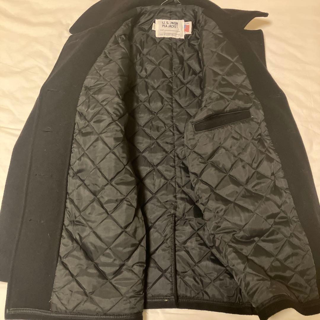 美品　42サイズショット 740N メルトンウール ピーコート　ビック