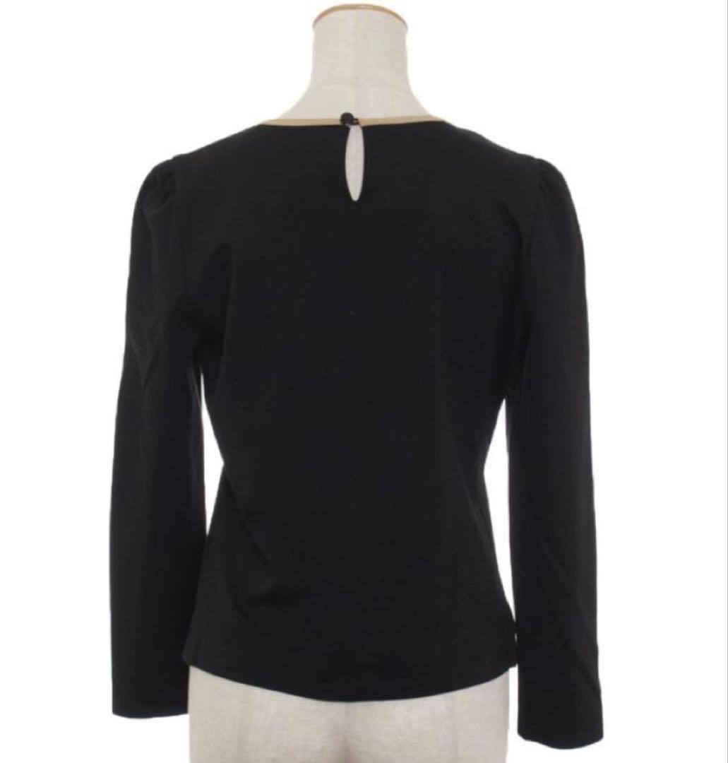 M'S GRACY エムズグレーシー　ビジュースパンコール音符　カットソー　黒