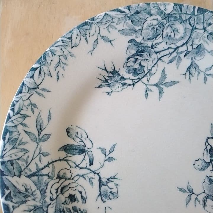 フランスアンティーク　ジアンFLORRAL　ディナー皿