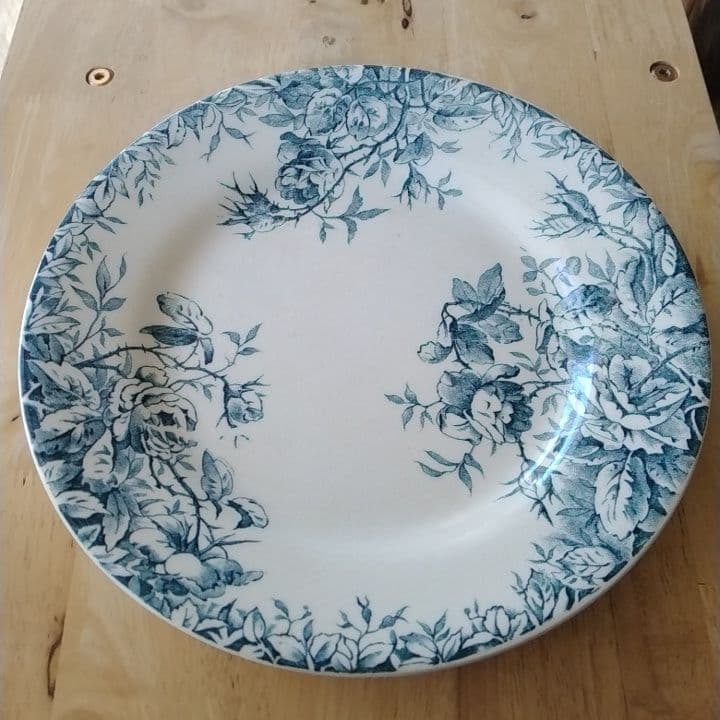 フランスアンティーク　ジアンFLORRAL　ディナー皿