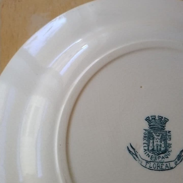 フランスアンティーク　ジアンFLORRAL　ディナー皿