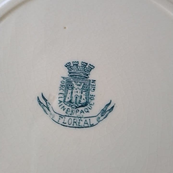 フランスアンティーク　ジアンFLORRAL　ディナー皿