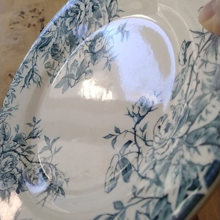 フランスアンティーク　ジアンFLORRAL　ディナー皿