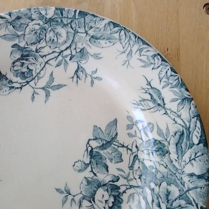 フランスアンティーク　ジアンFLORRAL　ディナー皿