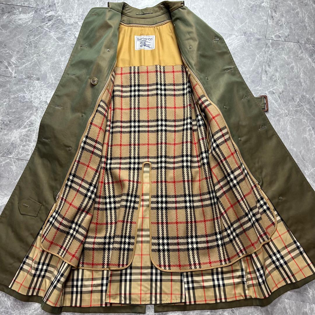 希少♡未使用級♡バーバリー　トレンチコート　ベルト　ライナー　ノバチェック 玉虫