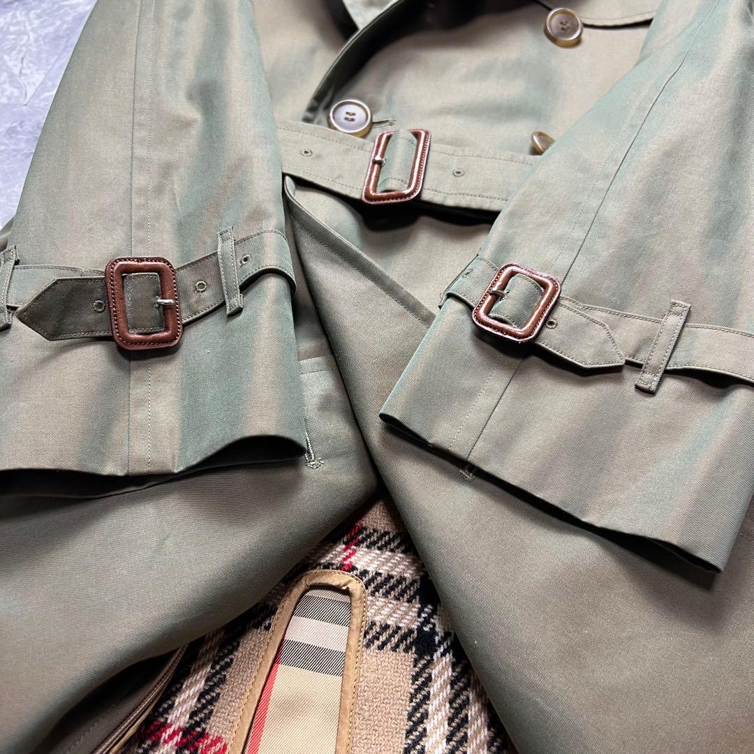 希少♡未使用級♡バーバリー　トレンチコート　ベルト　ライナー　ノバチェック 玉虫