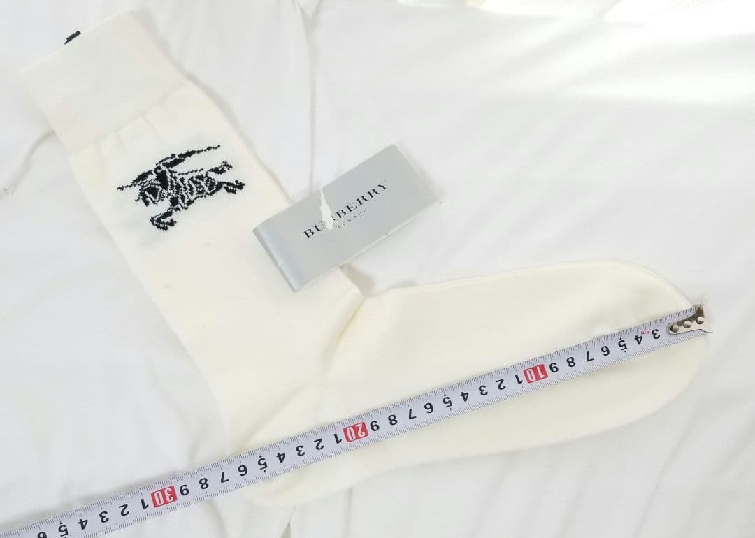 バーバリートランクス新品未使用メガベージュ茶 大サイズ新品ソックス付き26-28