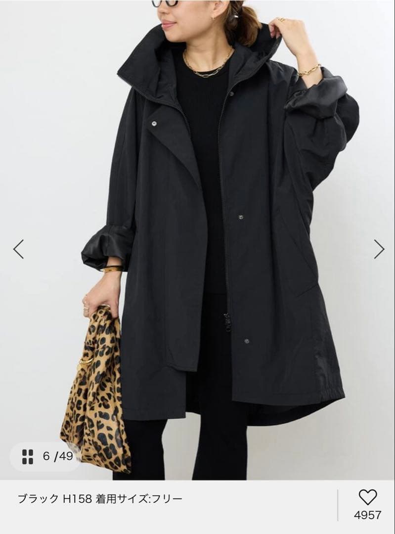 LIBERADD/リベラド　ZIP LONG ブルゾン　ブラック