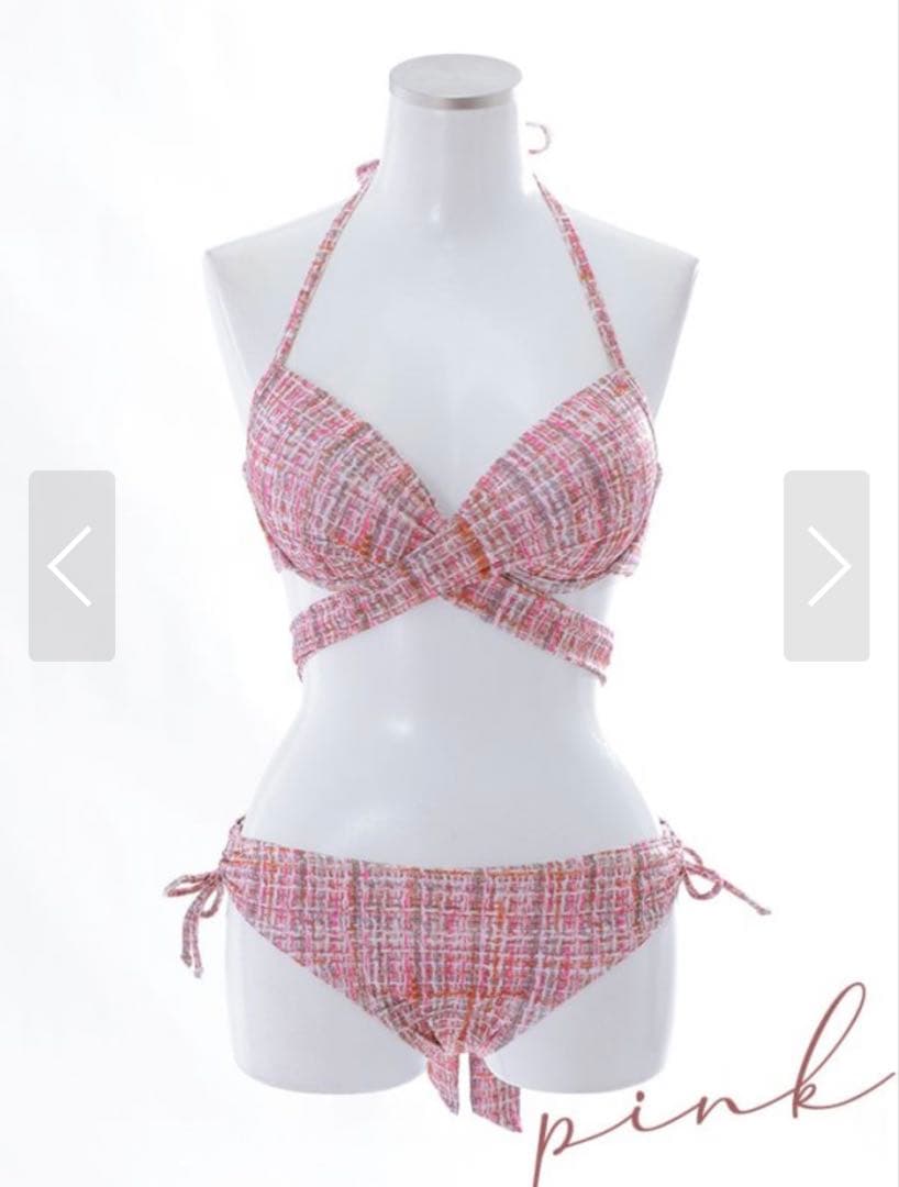 ピンク チェック柄 ビキニ