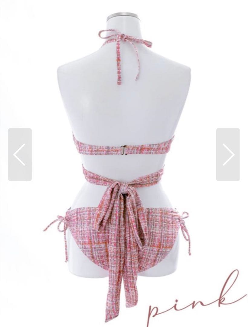 ピンク チェック柄 ビキニ