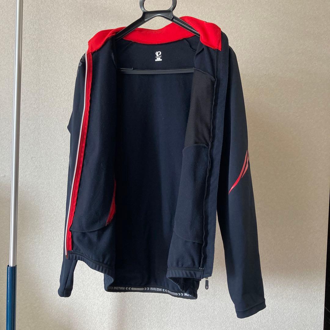 パールイズミサイクルジャケット　黒赤　L