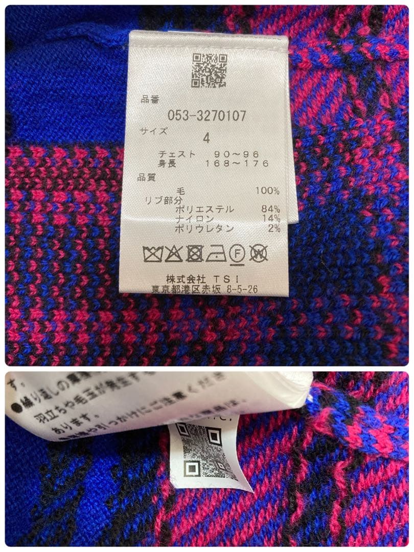 新品 パーリーゲイツ クルーネックニットプルオーバー(4)サイズM/マルチカラー