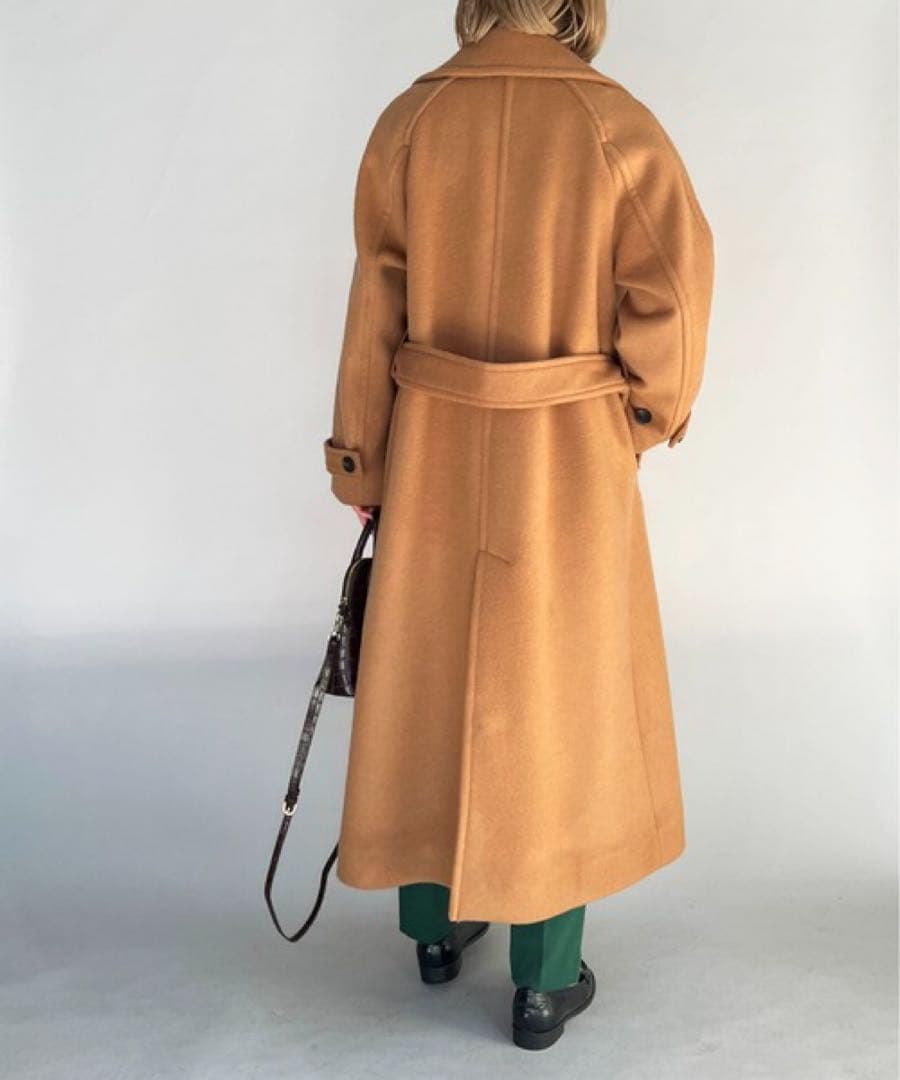 日本製　SUPER100's ビーバー2WAYカラーコート　ロングコート