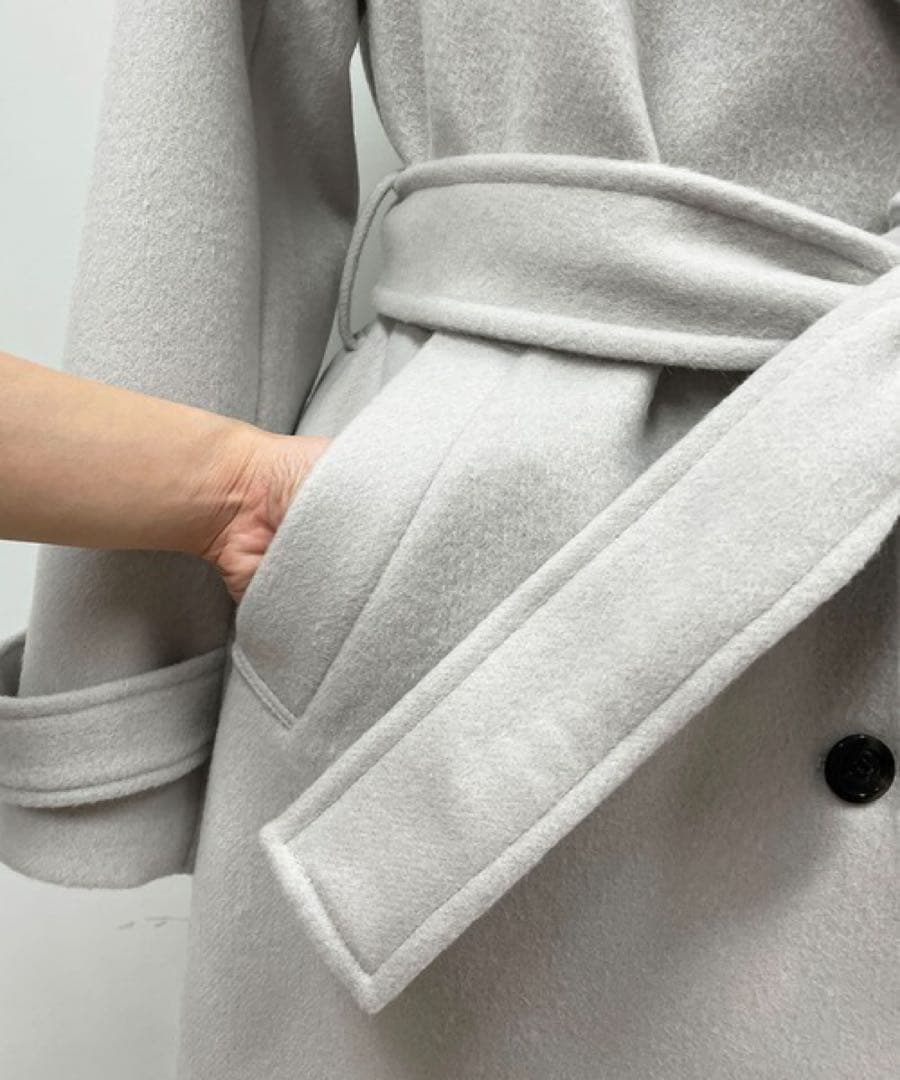 日本製　SUPER100's ビーバー2WAYカラーコート　ロングコート