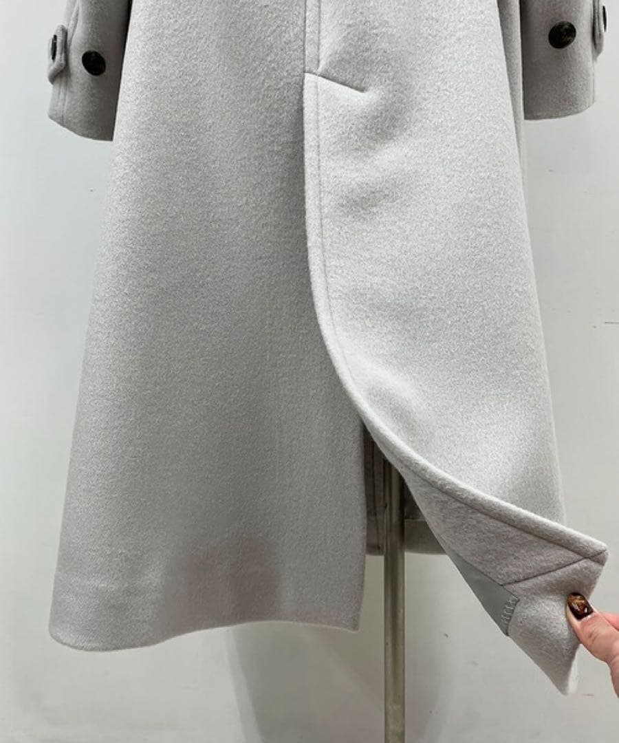 日本製　SUPER100's ビーバー2WAYカラーコート　ロングコート