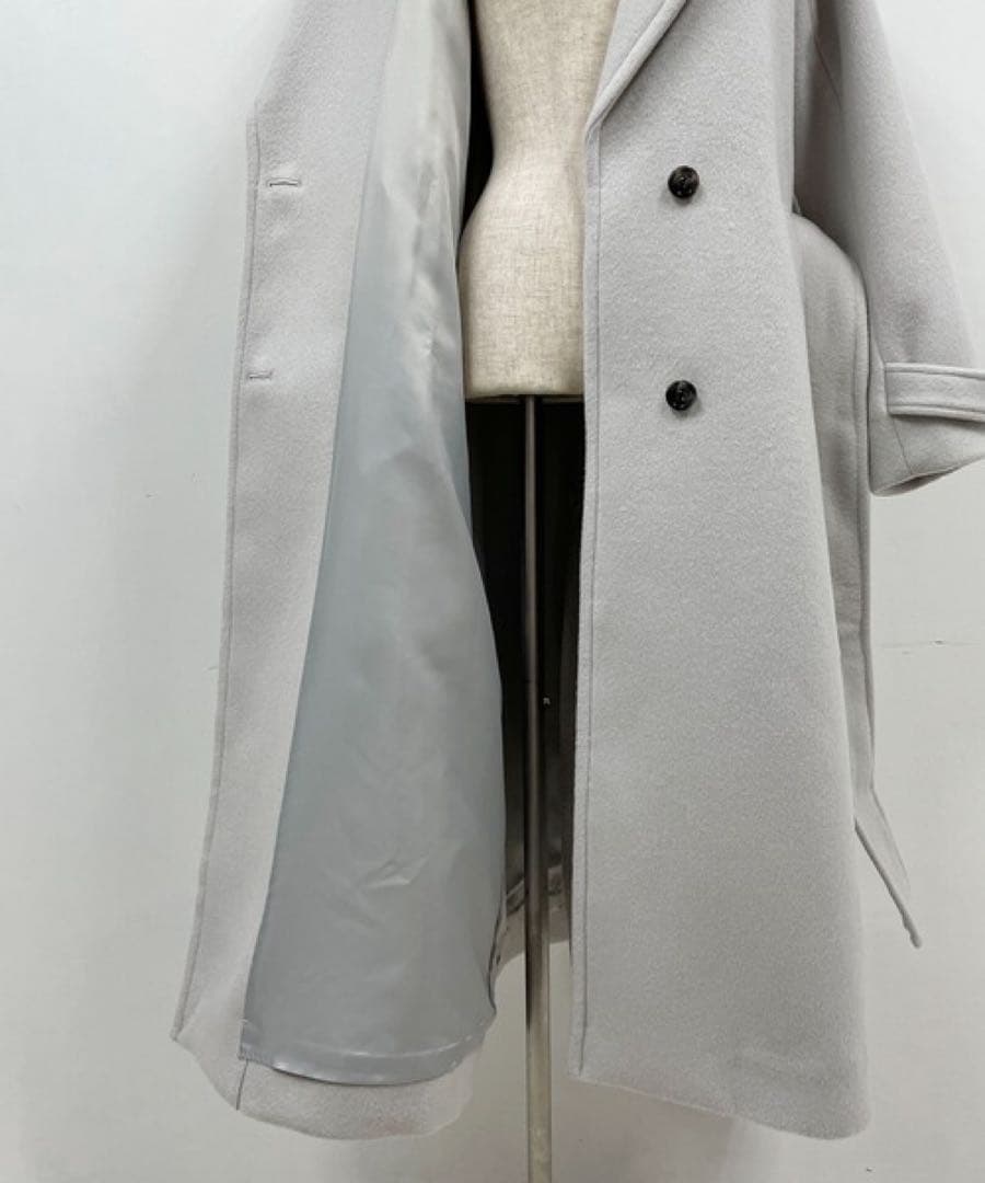 日本製　SUPER100's ビーバー2WAYカラーコート　ロングコート