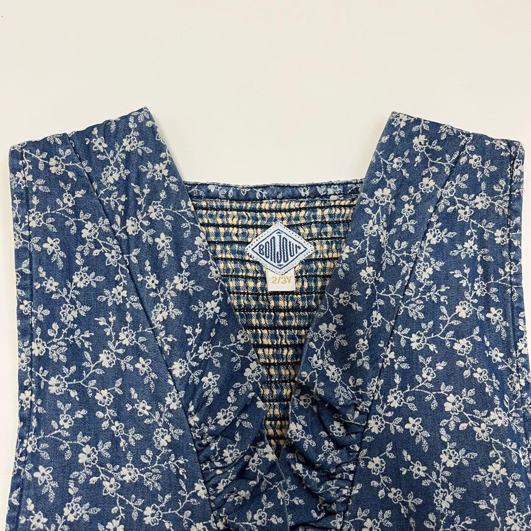 【美品】Bonjour NEW APRON DRESS 2/3y