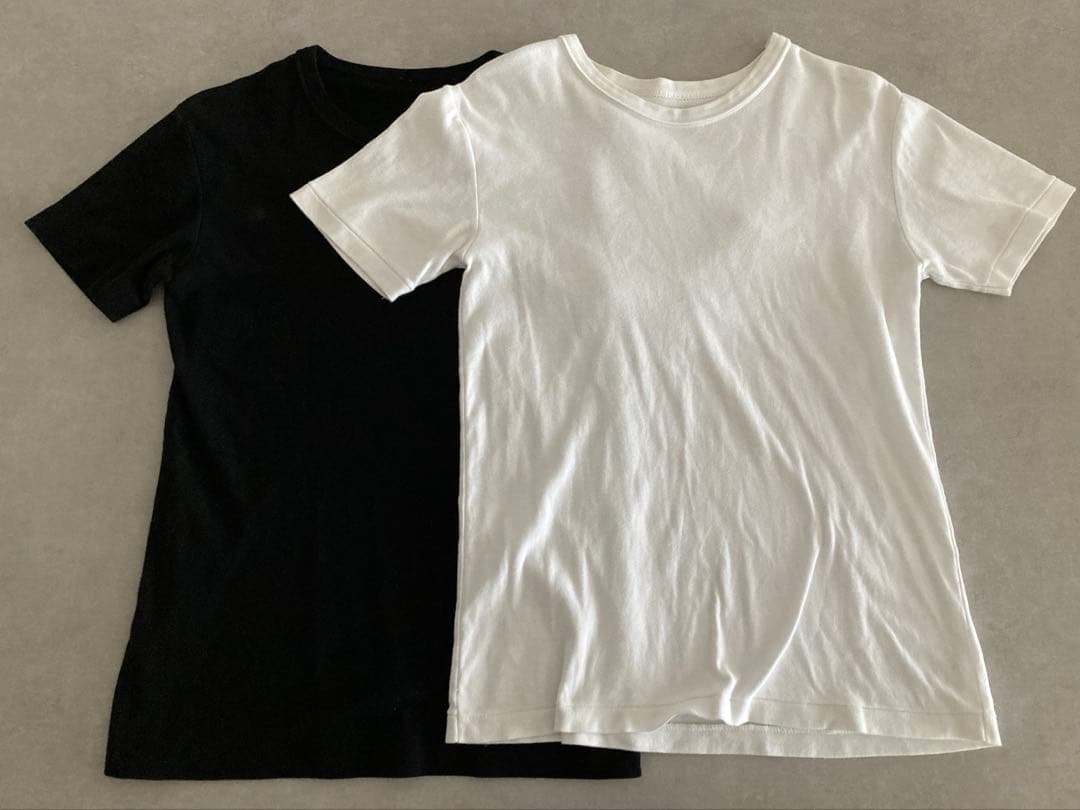 オクスン　ok.soon Tシャツ　黒白　レイヤード