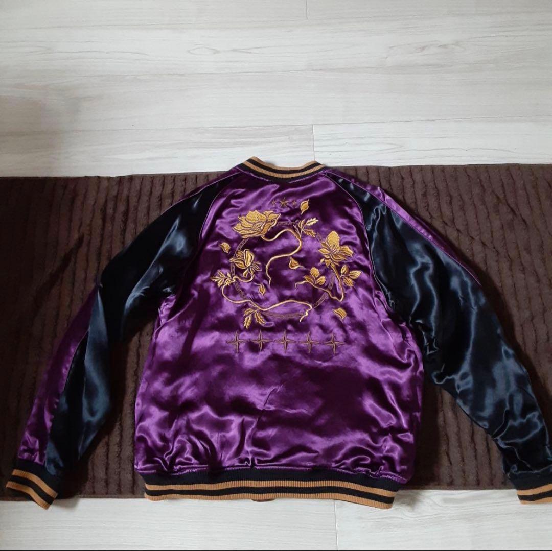 JOJO スカジャン 紫黒 ジョジョ