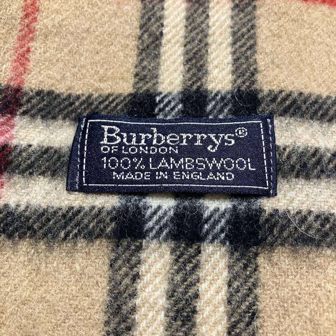 バーバリーBurberry'sチェック柄マフラー 100%ラムウール