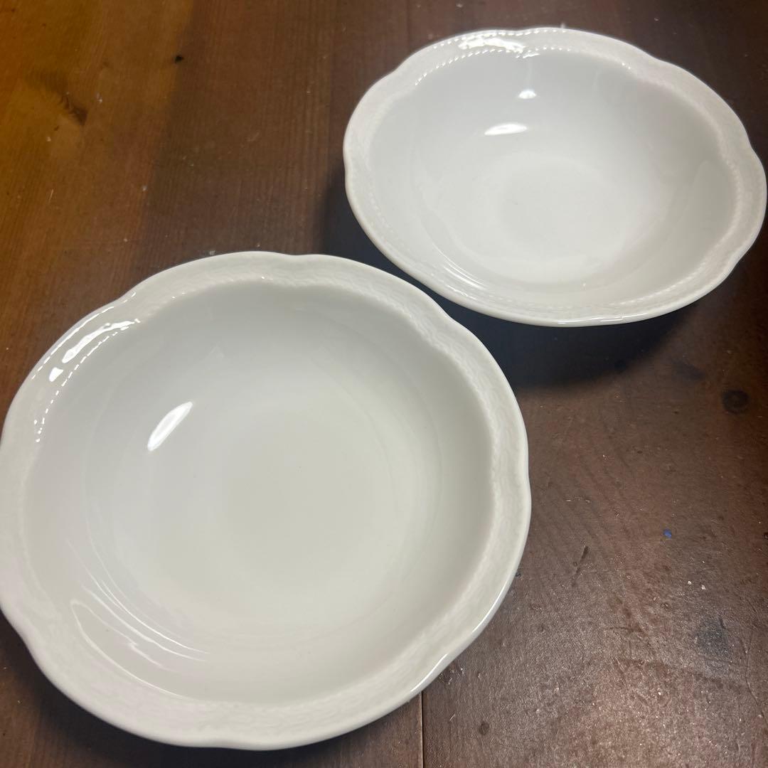 リチャードジノリ　ボンジョルノホワイト　ピクルスオーバル　フルーツボウル　各2個