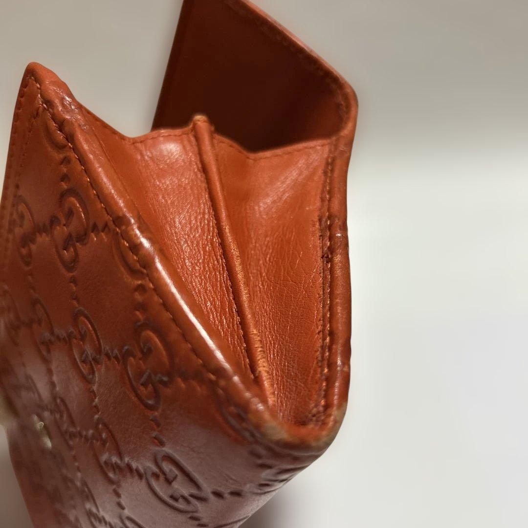 GUCCI グッチ　GGパターン 長財布 オレンジ