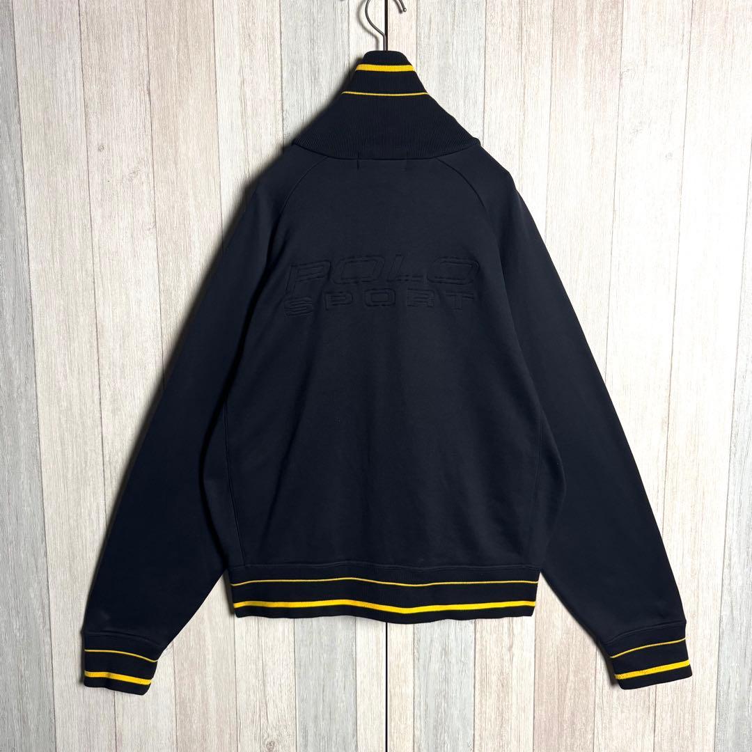 3674【希少・美品】90s ポロスポーツ 両面刺繍ロゴ トラックジャケット