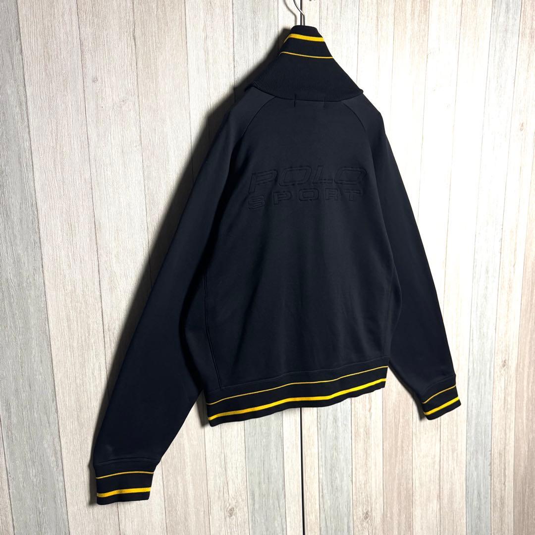 3674【希少・美品】90s ポロスポーツ 両面刺繍ロゴ トラックジャケット