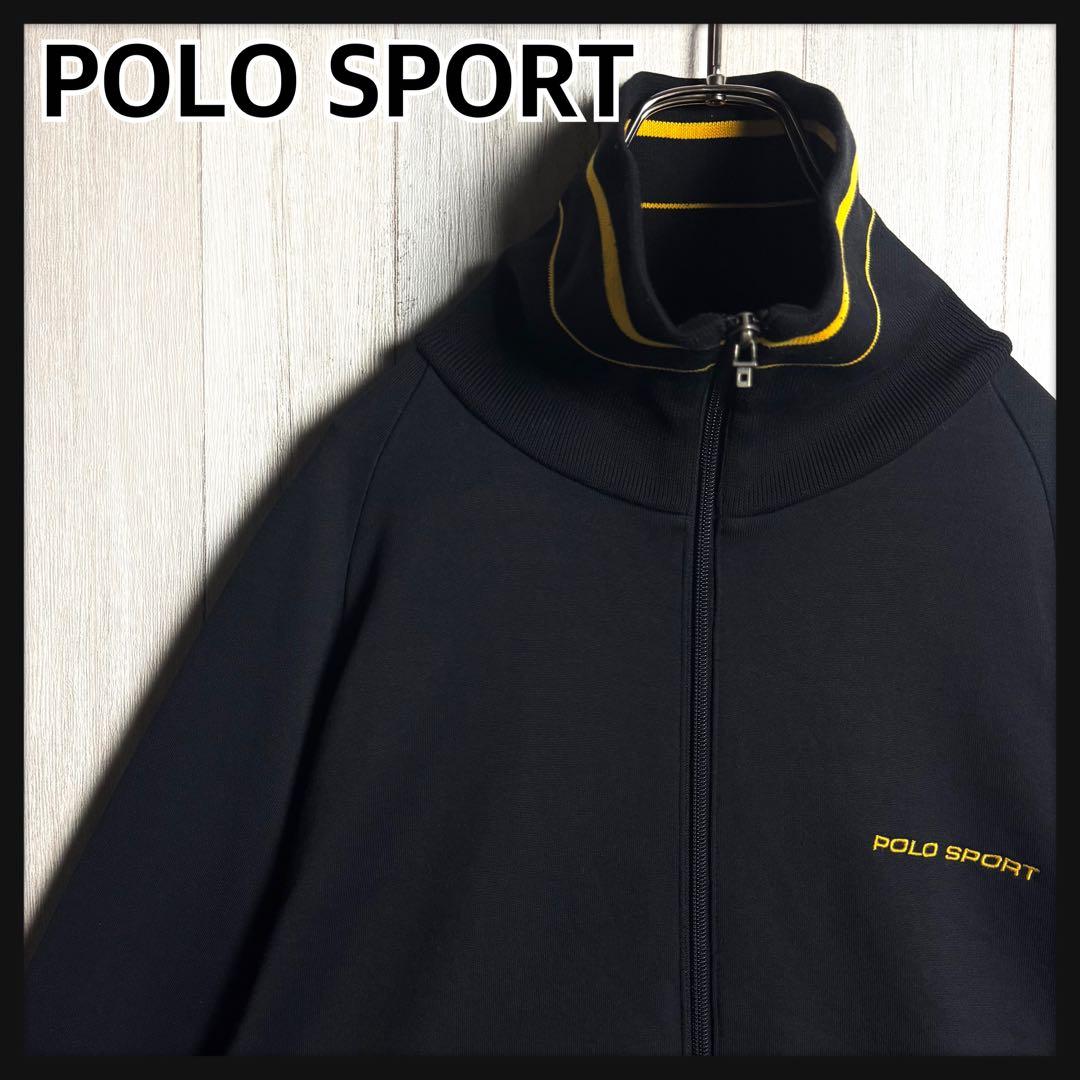 3674【希少・美品】90s ポロスポーツ 両面刺繍ロゴ トラックジャケット