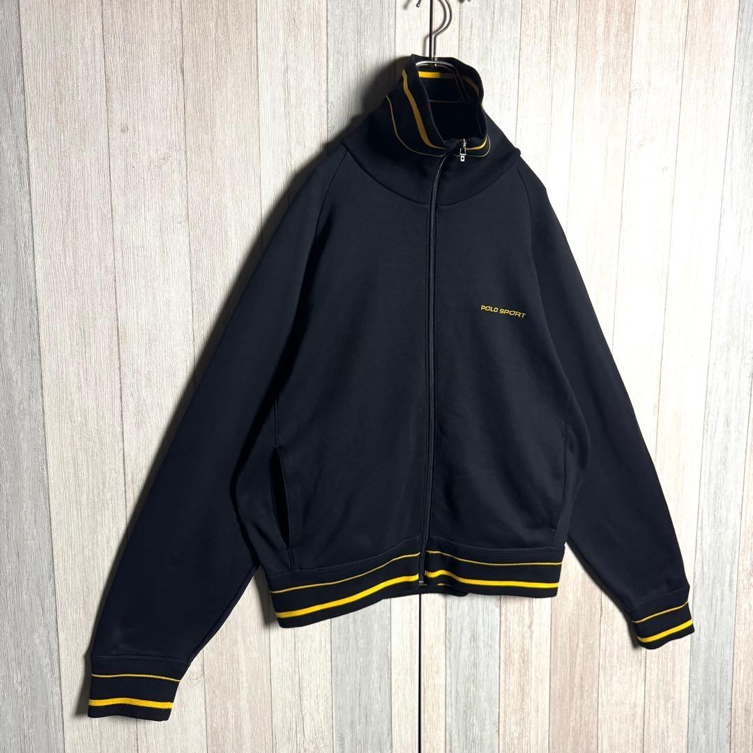 3674【希少・美品】90s ポロスポーツ 両面刺繍ロゴ トラックジャケット