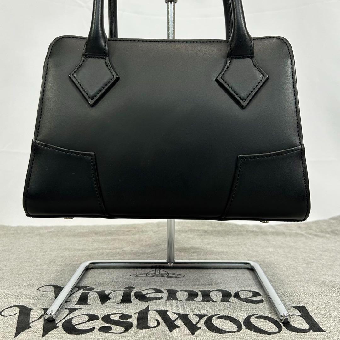 【極美品/日本製】ヴィヴィアンウエストウッド ヤスミン ハンドバッグ オーブ 黒
