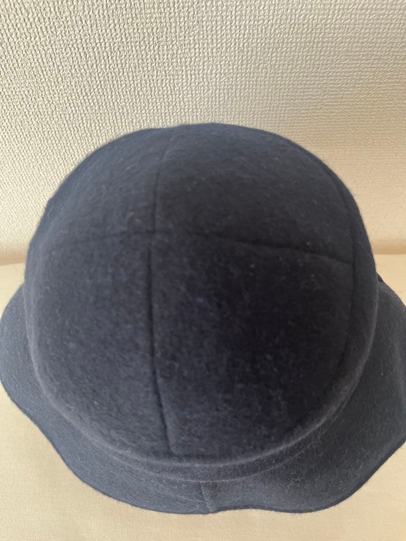 アシーナニューヨーク　ウールリボン帽子　ネイビー