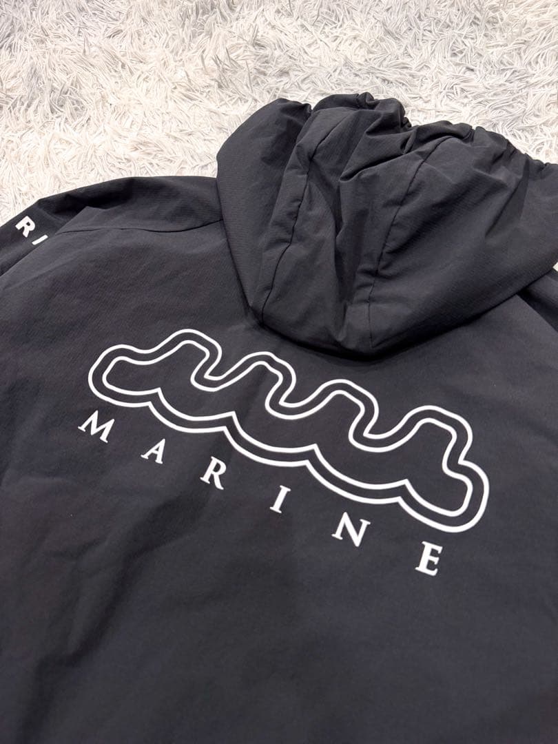 muta MARINE パディング フーディーブルゾン ブラック