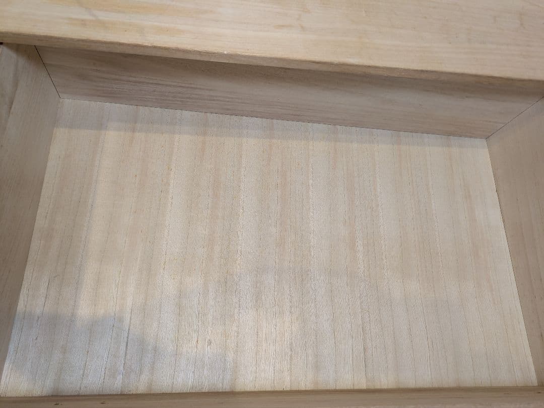 天然木桐箪笥　3段　桐タンス　マーゼルン 側面取っ手付き