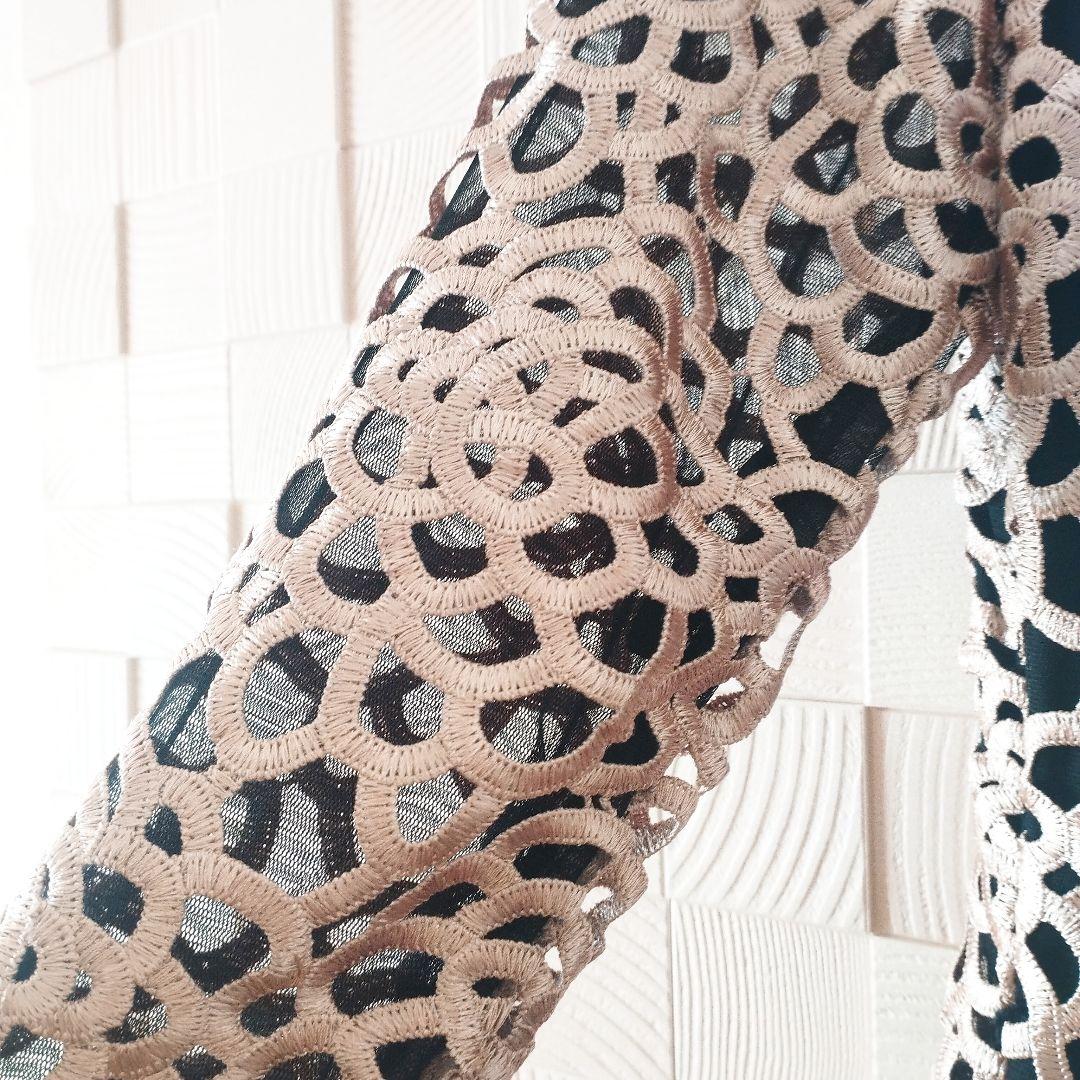 【TADASHI SHOJI】タダシショージ 刺繍 ワンピース ドレス M 美品