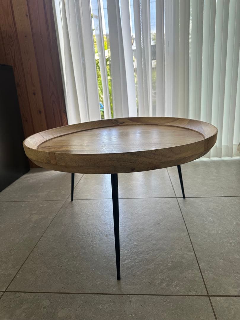 s*i様 WTW 円形トレイ型木製センターテーブル