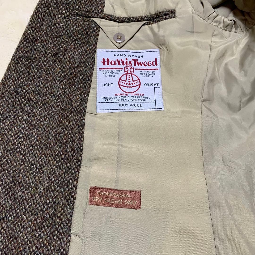 ハリスツイード テーラードジャケット ウール100% HarrisTweed