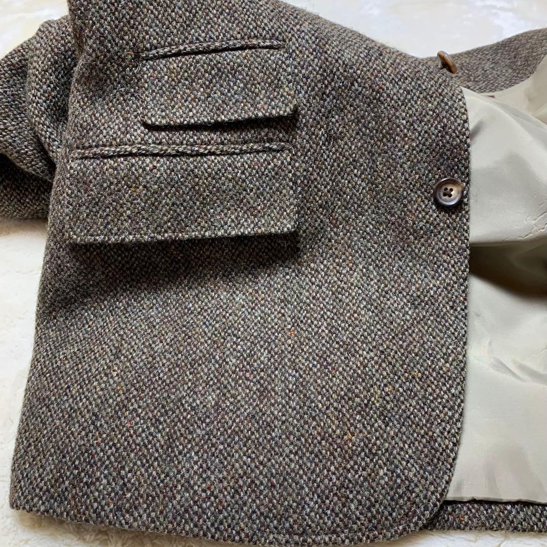 ハリスツイード テーラードジャケット ウール100% HarrisTweed