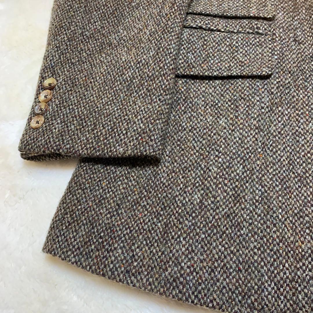 ハリスツイード テーラードジャケット ウール100% HarrisTweed