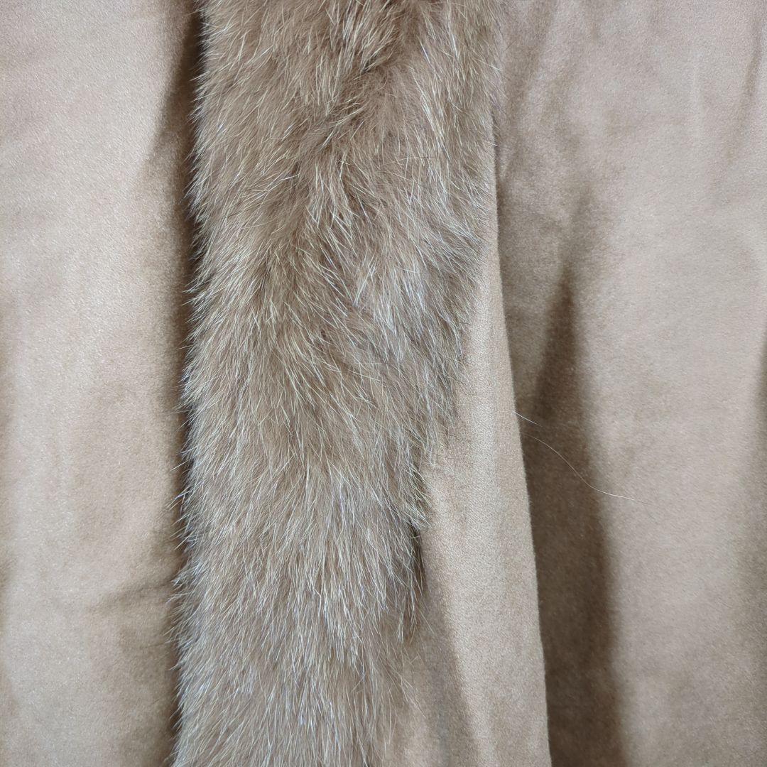 バルマン（F）ポンチョ　カシミア100％　リアルフォックスファー