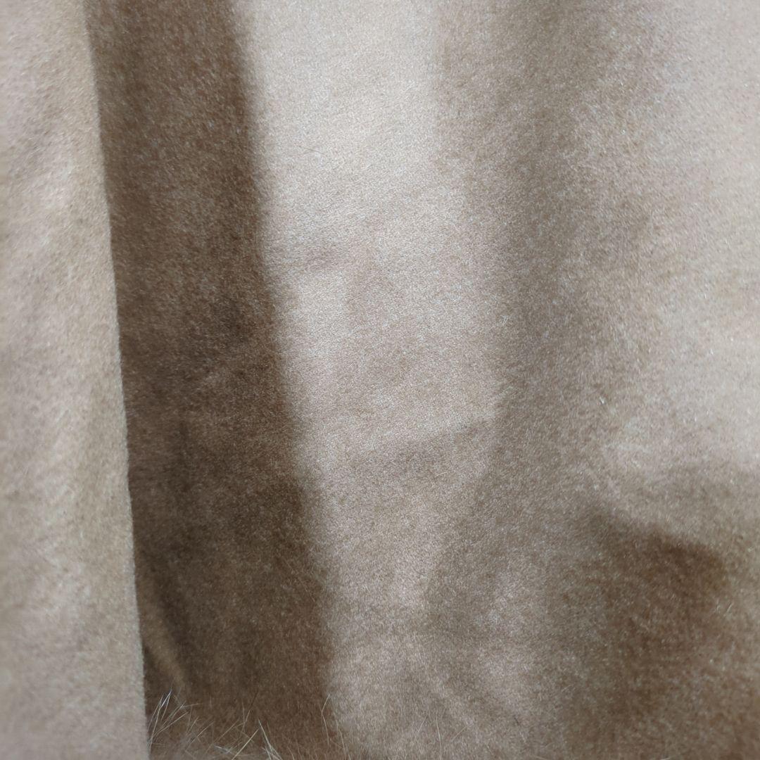 バルマン（F）ポンチョ　カシミア100％　リアルフォックスファー