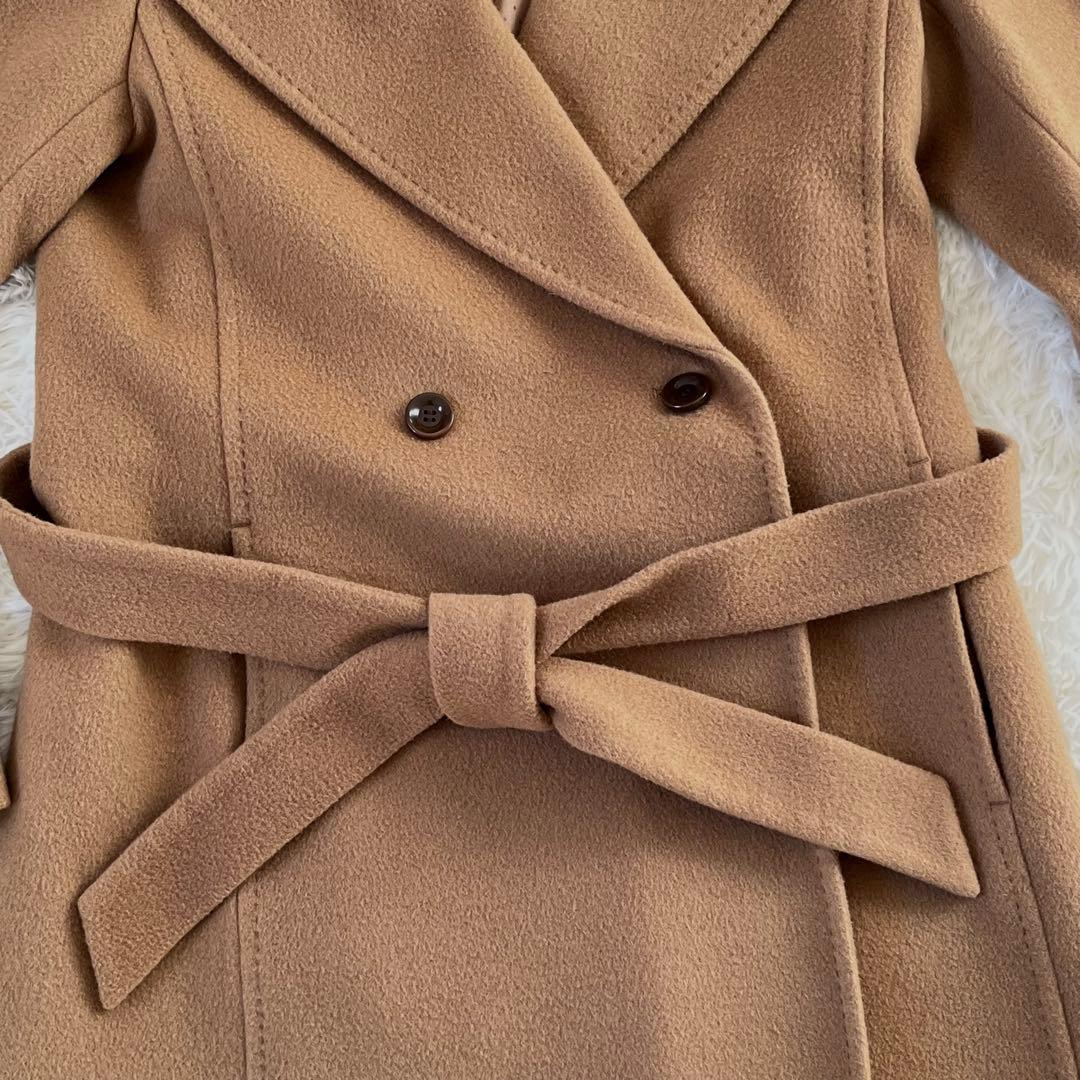 美品　AMACA コート　カシミヤ混　キャメル　チェスターコート　36