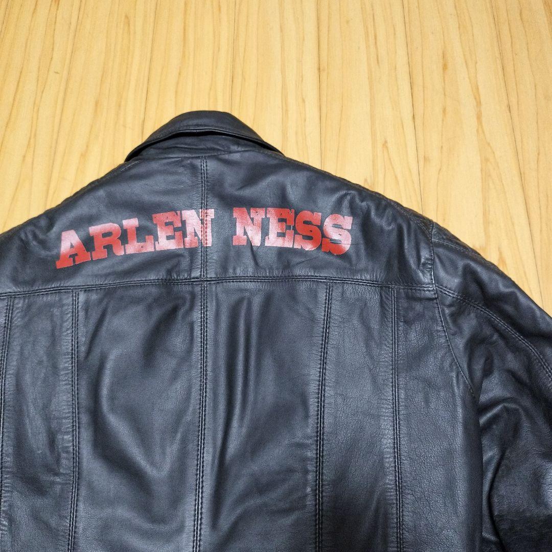 Lサイズ　ARLEN NESS ブラックレザージャケット　防寒　防風