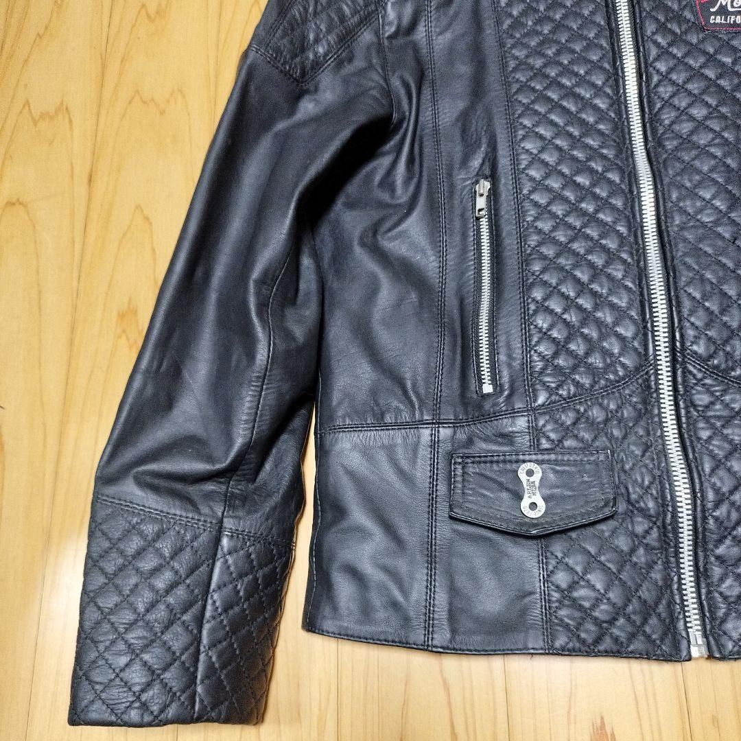 Lサイズ　ARLEN NESS ブラックレザージャケット　防寒　防風